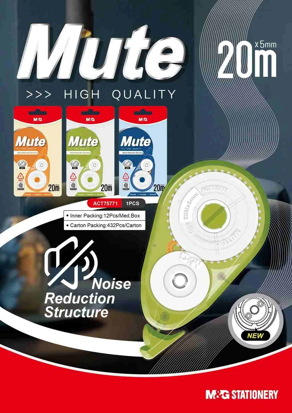 Correction Tape M&G Mute 20M ACT75771 Tipex Kertas Roll